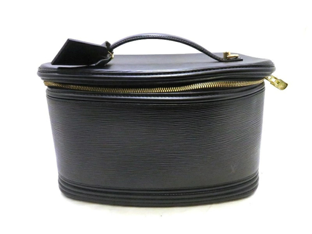 LOUIS VUITTON Vanity Bag Shoulder Nice Epi Noir Black MY
